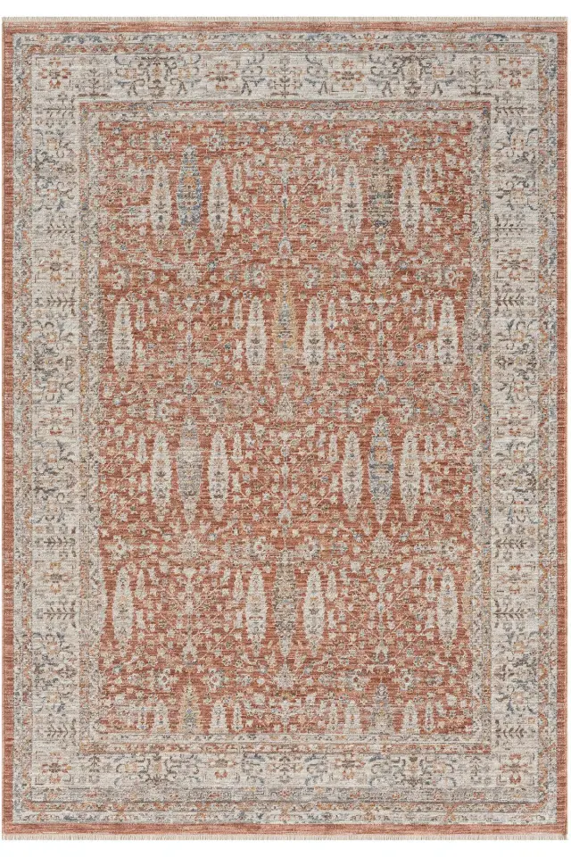 Artemis Serisi Vintage Kiremit Renk Makine Halısı