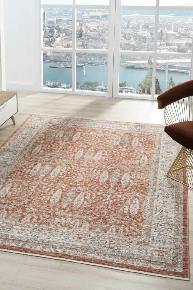 Artemis Serisi Vintage Kiremit Renk Makine Halısı