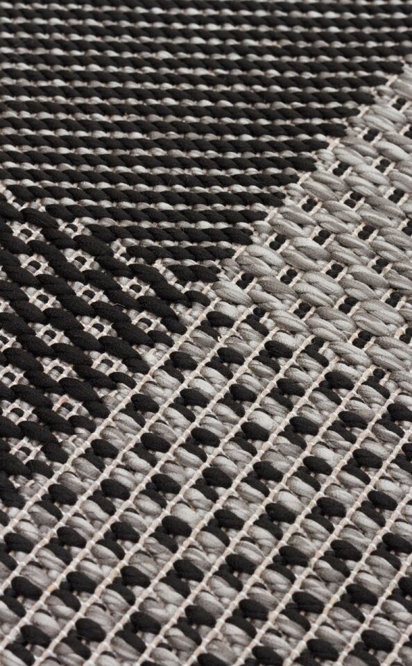 Soft Serisi Gri/Antrasit Renk Sisal Halı